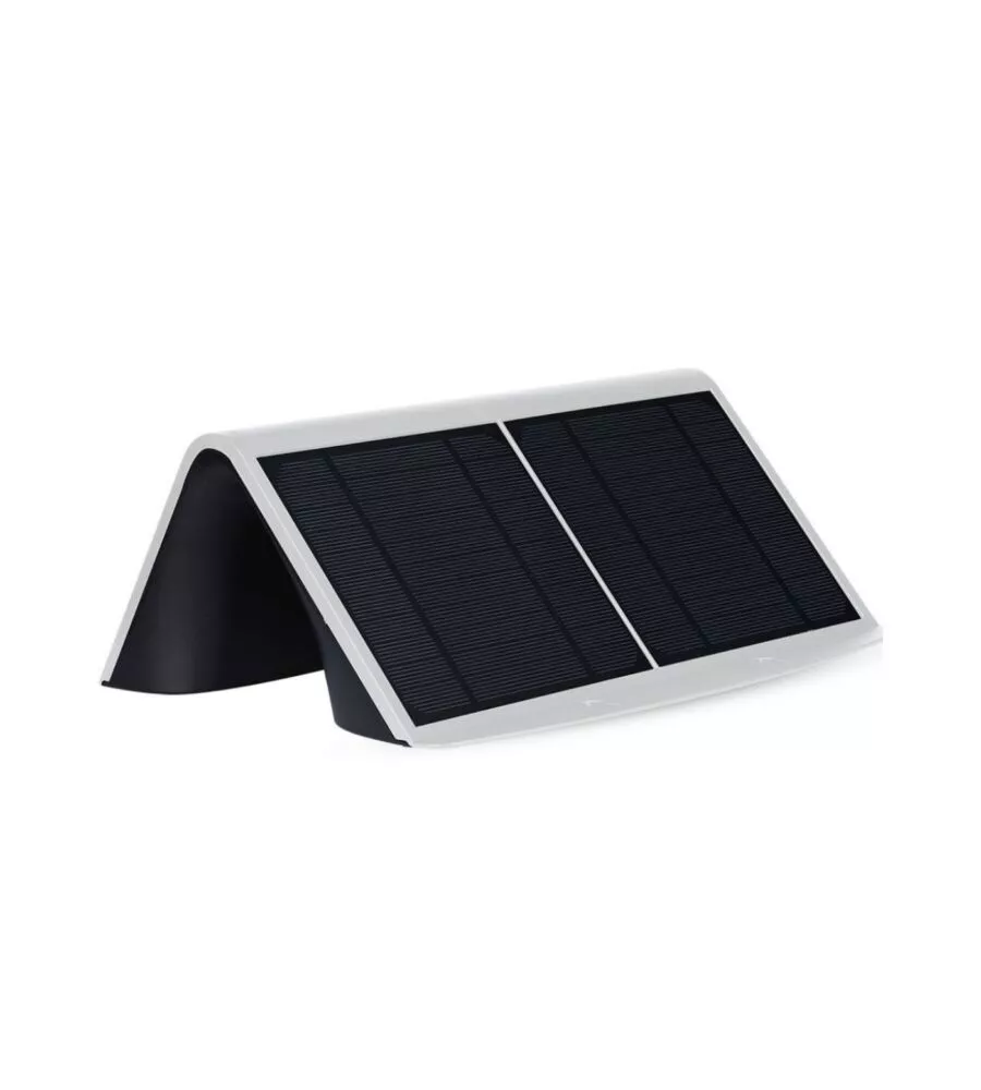 Lampada led solare a muro da esterno vtac bianco 4000k